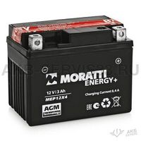 Изображение товара Аккумулятор мото Moratti Moto Energy YTX4L-BS 3 а/ч
