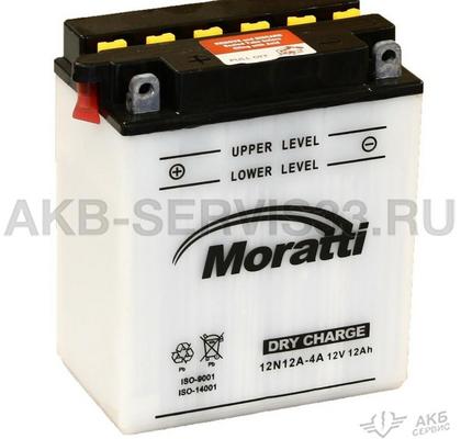 Изображение товара Аккумулятор для мото Moratti Moto DRY Charge 12N12А-4A 12 а/ч